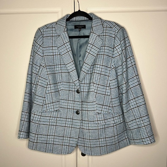 Talbots Plaid Blazer 16WP - Picture 1 of 10
